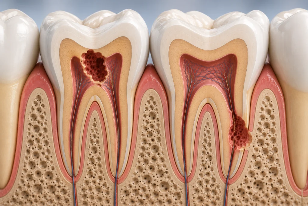Résorption interne/externe