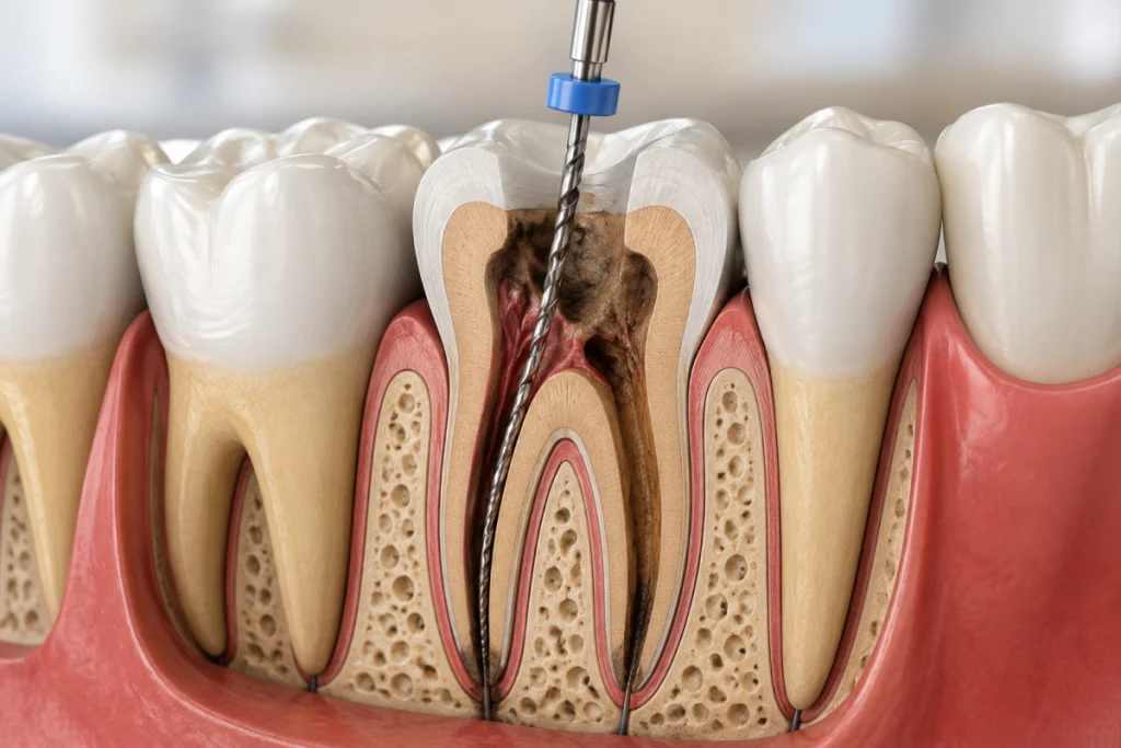 Retraitement endodontique